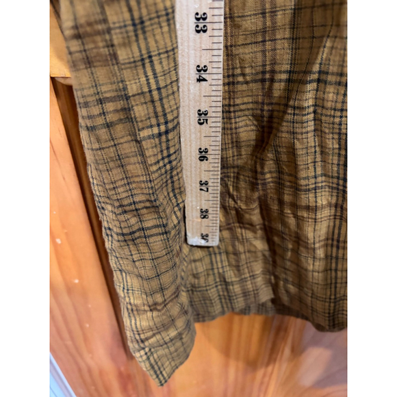 r.b. Plaid Cotton Shirt Dress Oversized Indie Boho Made in India S/M - Picture 6 of 7